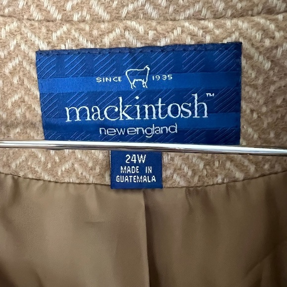MACKINTOSH NEW ENGLAND WOOL CAMEL TRENCH COAT LONG OVERSIZED WINTER COAT SIZE 24 - Picture 13 of 14